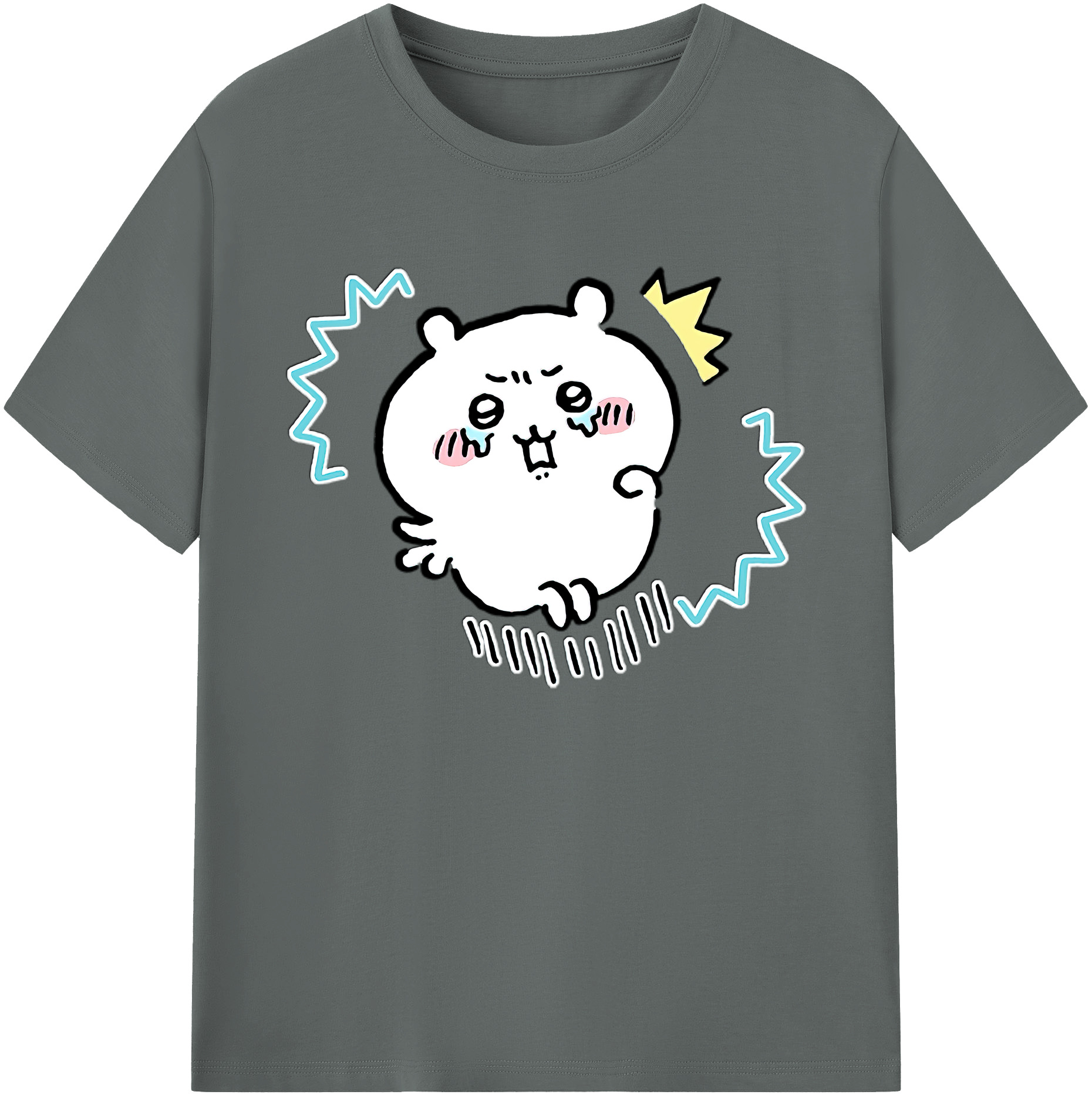 （画像用） ちいかわ ちいかわ Chii-kawa chiikawa 綿100％ メンズ半袖Tシャツ｜肌触りやわらか＆通気性